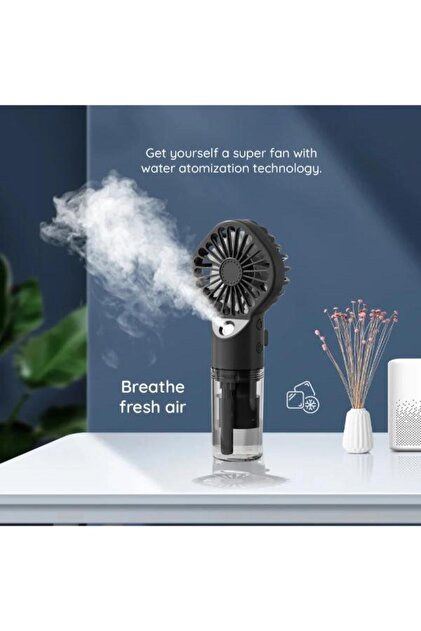 Преносим вентилатор за вода, USB с 4 скорости, 1200 mAh батерия, 2.5W мощност