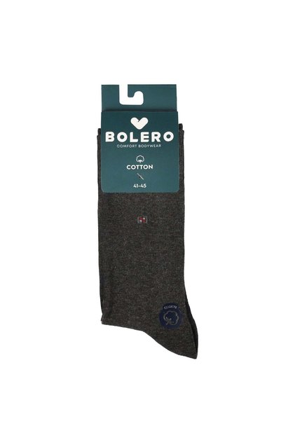 Men's Seamless Cotton Socks Dot Square Pattern Anthracite