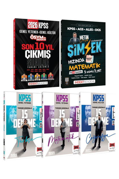 İndeks Akademi KPSS 2026 Son Yıl Çıkmış Sorular+ Metin Şimşek ...