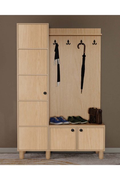 Meşe Portmanto / Vestiyer / Komple MDF / Şık Tasarım / 1. Kalite