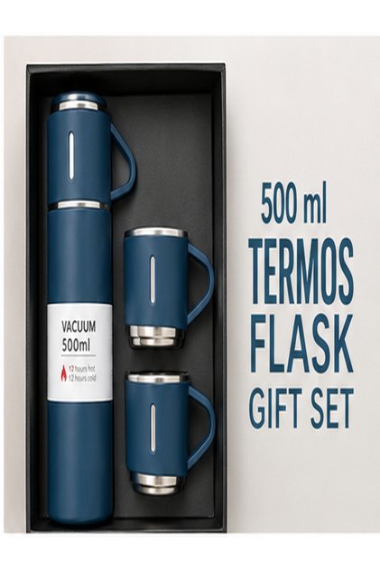 Θερμός με μόνωση κενού με 3 κούπες των 500 ml