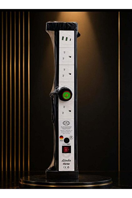 3 Meter Power Extension Cord With 13A Fuse Button And Reset Function