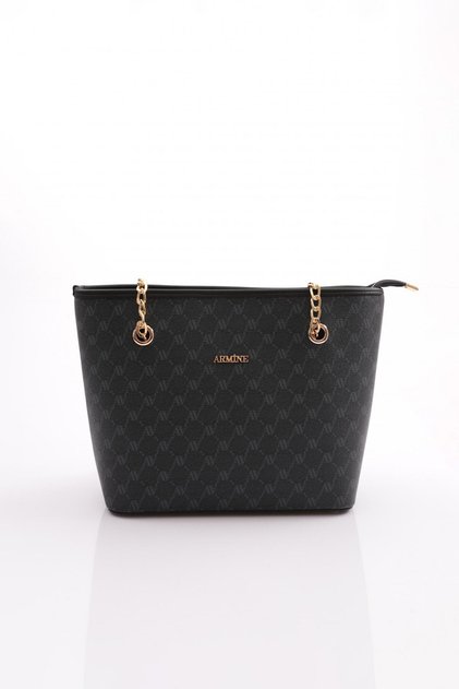 Stylish and Modern Black Dot Shoulder Bag, Convenient Everyday Bag