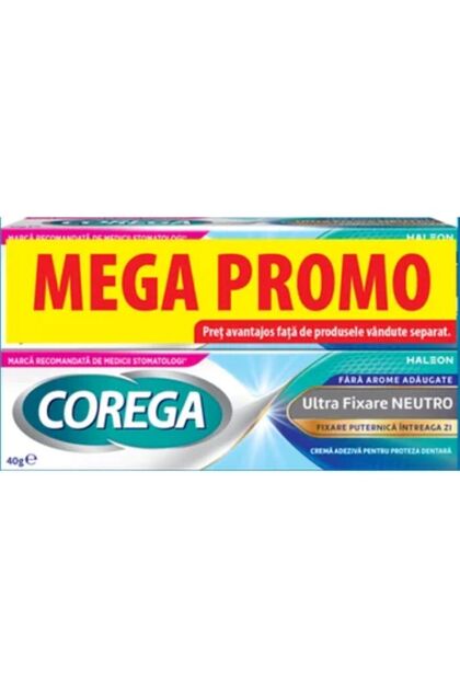 Pachet Crema adeziva pentru proteza Neutro, 2 x 40g, Corega