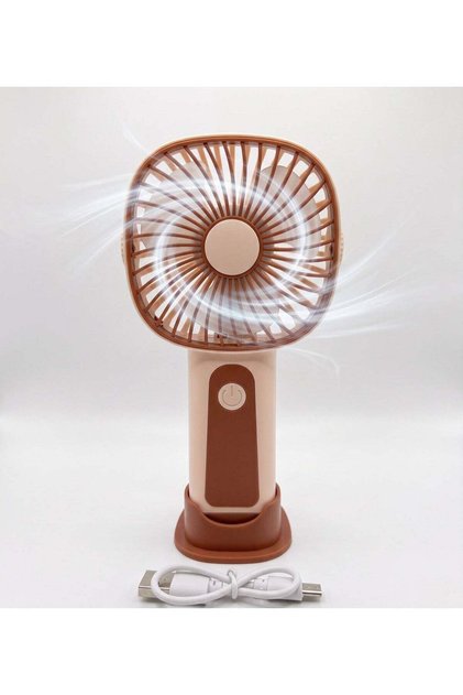 Powerful Rechargeable Mist Fan with Built-in Phone Stand, Portable Handheld Cooling Fan with Water Spray