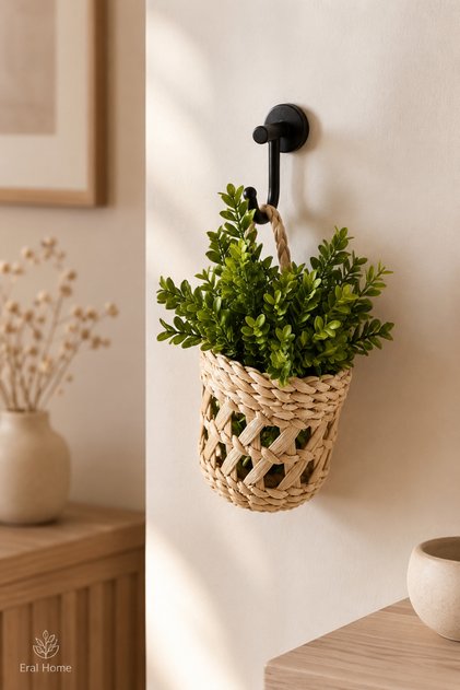 Decorative Multi-Purpose Basket Wicker Kitchen, Flower Pot, 12 X 12 cm