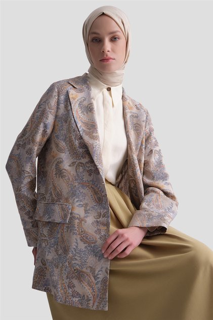 Pleated Viscose Skirt Camel