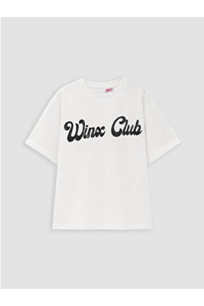 New Season White Winx Club Licensed Crew Neck Girls' T-Shirt