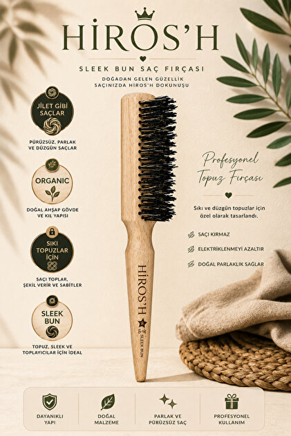 HİROS'H Profesyonel Premium Topuz Fırçası - Fiyatı, Yorumları