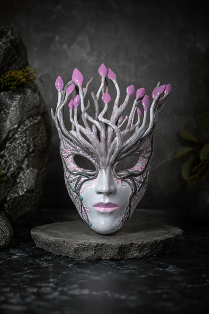 Pink Bud Forest Spirit Mask