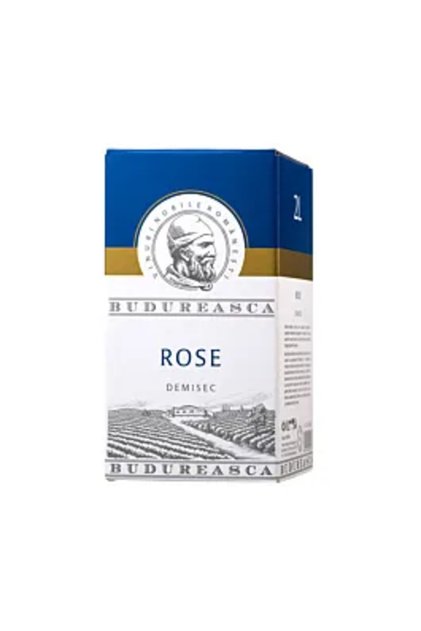 Vin rosé semisec, Budureasca, bag in box, 2 L