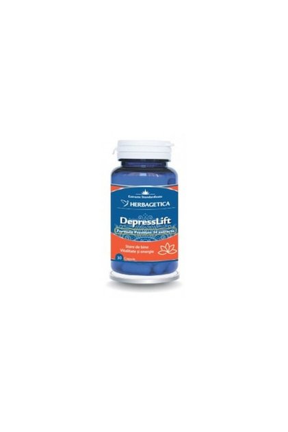 Supliment alimentar DepressLift Herbagetica, 30 capsule – Complex antistres cu Ashwagandha și 5-HTP pentru starea de spirit