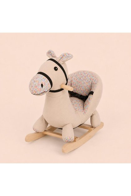 Rocking, Riding and Jumping Plush Horse Figure Toy (100% Solid Balance Toy)