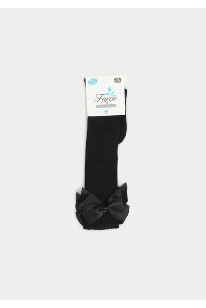 Black Ribbon Below Knee Socks Black