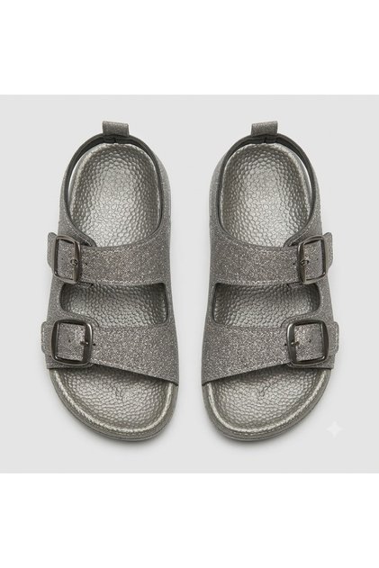 (Pien) Light Sole Velcro Girls' Sandals Platinum