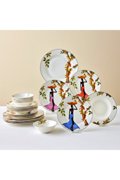 Set de veselă Elegance Bone Samira, 24 piese, pentru 6 persoane