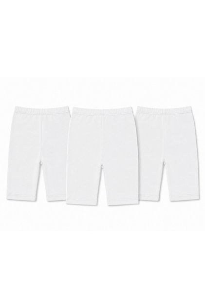 Lycra Girls' Short Tights White 3-Pack