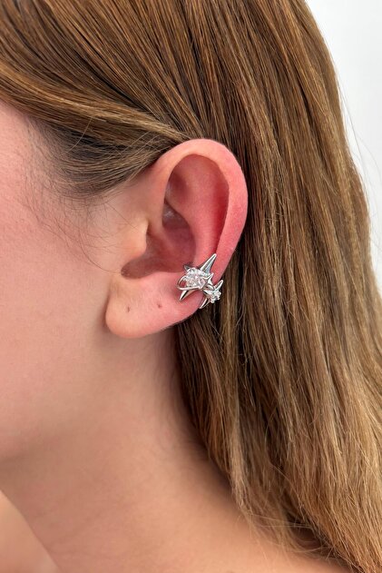 Çelik Sıkıştırmalı Saturna Earcuff