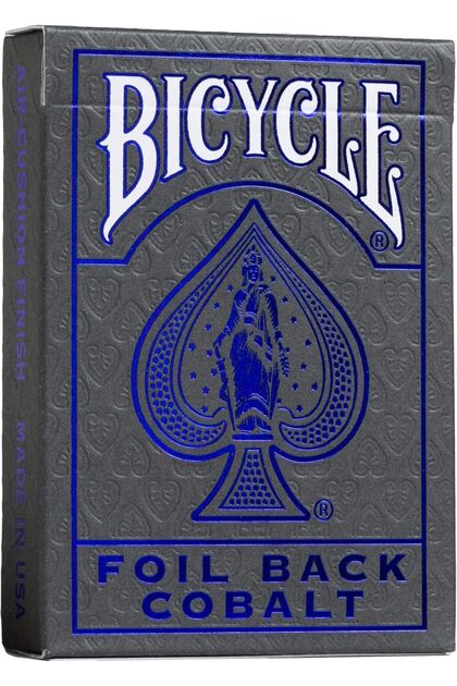 Metalluxe foil back cobalt (blue) card premium playing game card cards deck