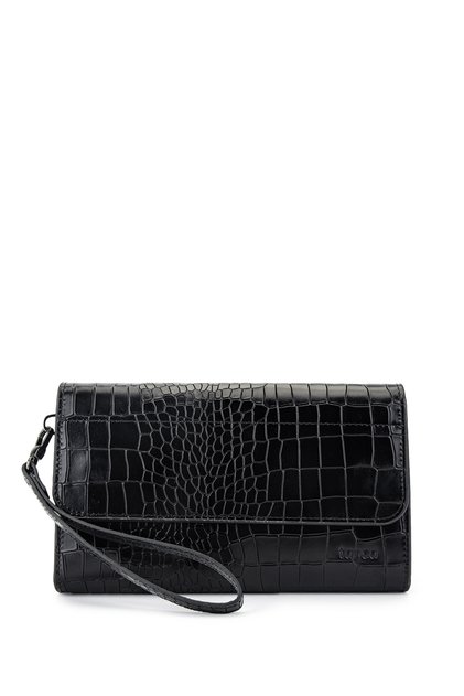 Men's Genuine Leather Black Crocodile Handbag