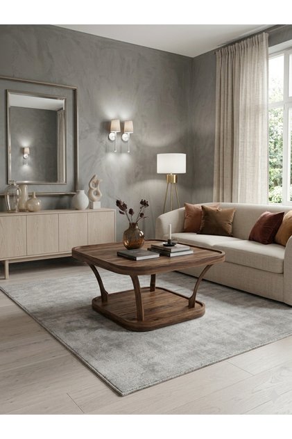 Ceviz/ Meşe/ Siyah/ Beyaz Renk Masif Doğal Ahşap Modern İskandinav Tarz Odin Orta Sehpa