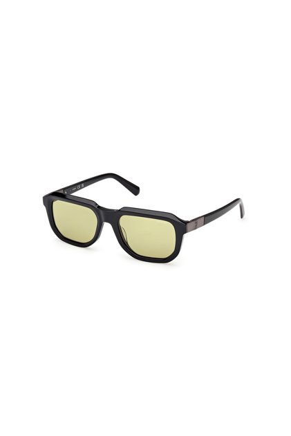 Shiny Black Uv400 Acetate Male Sunglasses