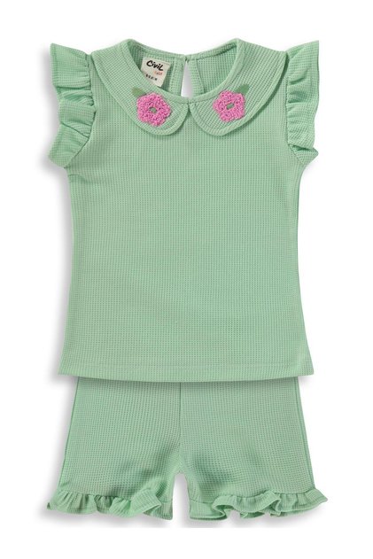 Collar Embroidered 6-18 Months Set - Green