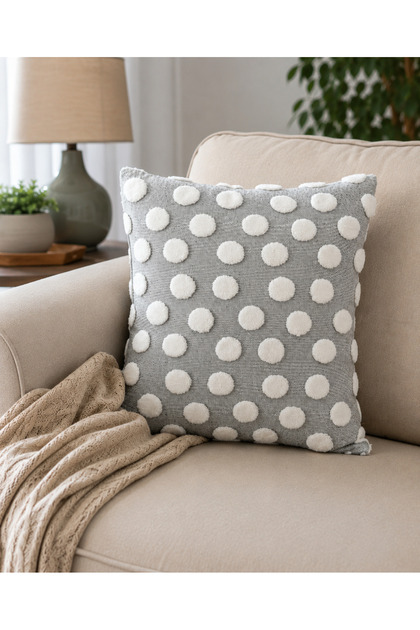 Bubble Punch Decorative Throw Pillow Cover 43X43 cm Textured Pompom Bohemian Modern Sofa Cushion Cover Living Room Decor