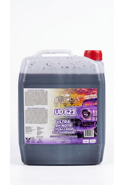 Ultra pH Nötr Cilalı Mor Köpüklü Oto Şampuanı 5 L UD 621 - Boya Koruma ve Parlaklık