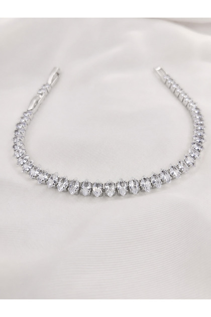 Women's Waterway Zircon Stone Steel Bracelet | Water Resistant Anti-Allergic Elegant Stylish Daily Use