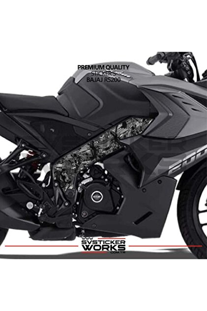 Bajaj Rs200 Forged Plating Sticker Model Middle Section
