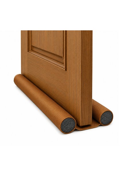 Double-Sided Door Draft Stopper Under Door Seal Guard Noise Reduction, Dust & Insect Blocker, Energy Saving Door Bottom Insulator Easy Installation for Home & Office Tan