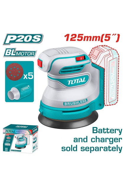 20V Battery Woodworking Sander Circular 5" Sanding Machine Without Battery and Charger (the Product Is Sold Without Battery and Charger)