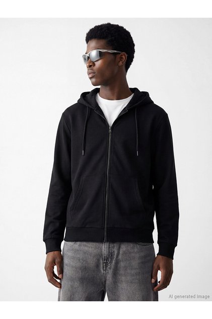 Vizyon New Season Hooded Men's Zippered Sweatshirt