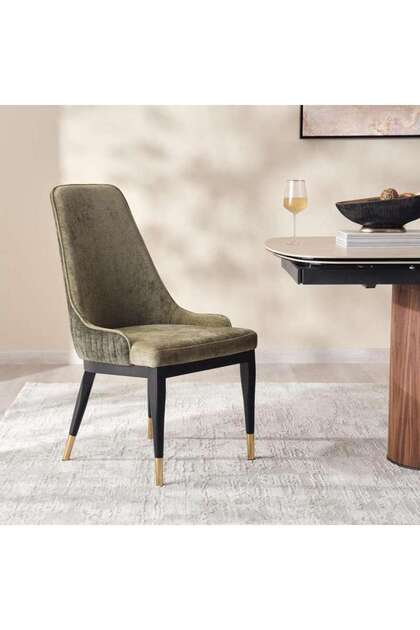 AUREATE DINING CHAIR - OLIVE GREEN
