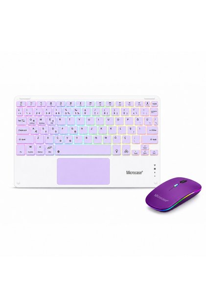 RGB Tablet ve Telefonlar için Türkçe Bluetooth Klavye ve Mouse - AL5891