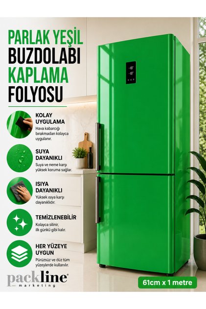 Bright Green Refrigerator Covering Foil 61cm X 1Meter