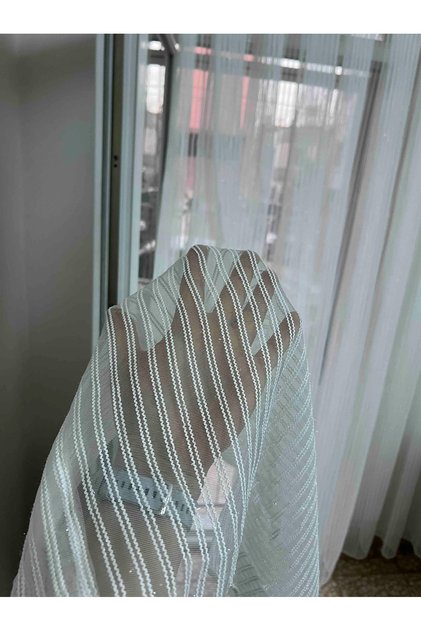 Luxury Double Pasta Tulle Curtain - Heavy Weight 1/3 Dense Pleated Non-Iron Draped Tulle Curtain