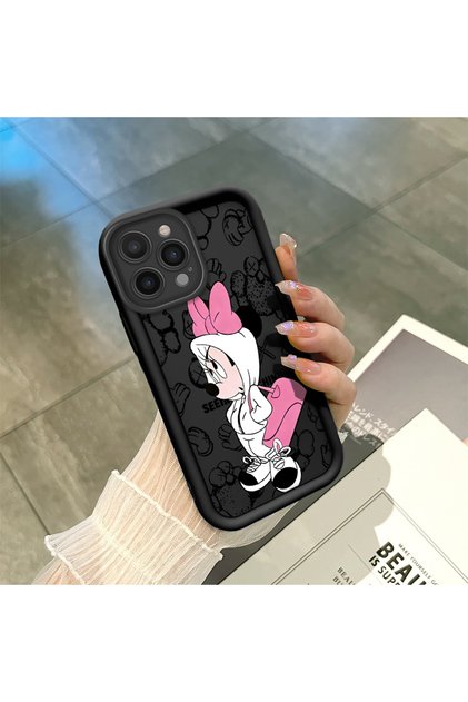 iPhone 14 Pro Compatible Black Silicone Case with Shockproof Camera Protection