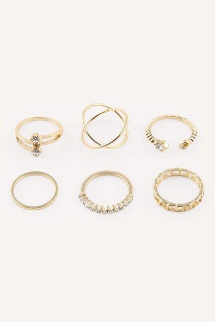 Women's 6-Piece Ring Set I1359Axns