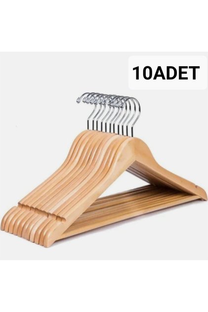 10 Pieces Wooden Clothes Hangers Shirt Pants and Skirt Hangers
