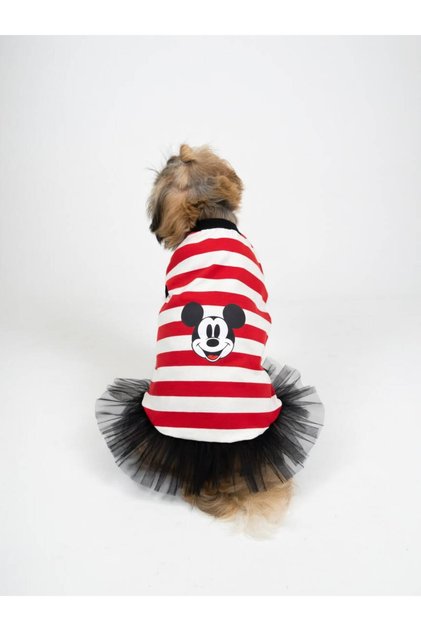 Red Striped Mini Printed Tutu Dog Dress Cat Dress