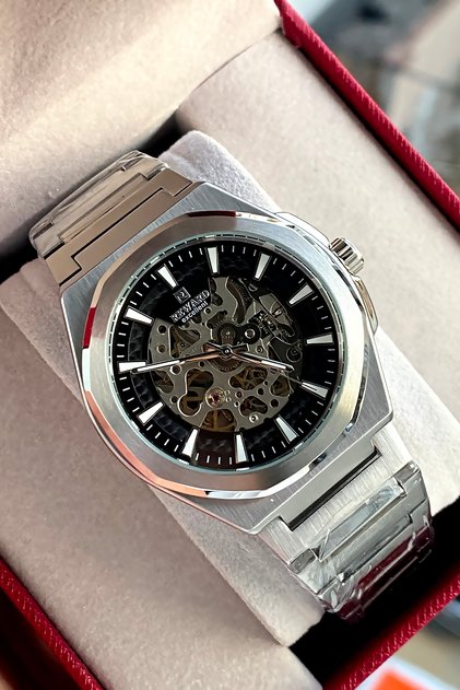 Automatic Mechanism Steel Cord 2 Year Warranty Men's Wristwatch