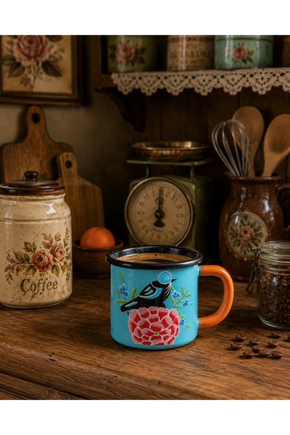 Enamel Mug Blue Bird
