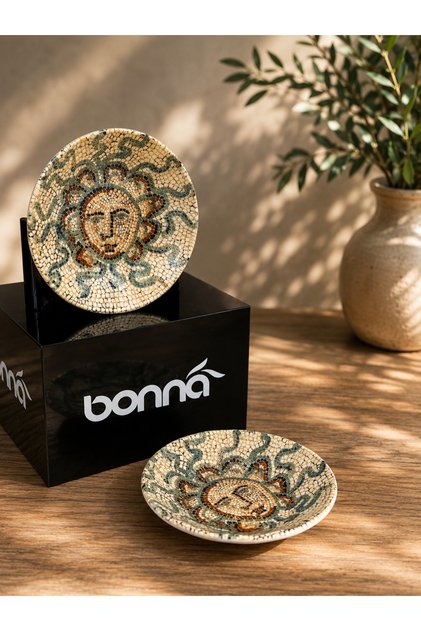 6'lı Mezopotamya Güneş Acem Çay Tabağı 11 cm