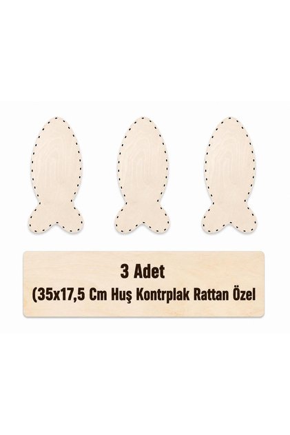 Fish Model (35X17.5 cm) Birch Plywood Rattan 4 mm Water Resistant 1. Class