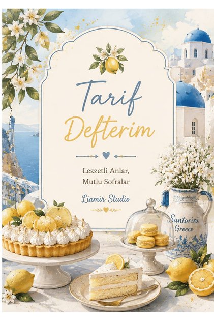 Yemek Tarif Defteri 50 Yaprak, 100 Sayfa, Laminasyon Kapak / Tel Spiral / A5 Kağıt