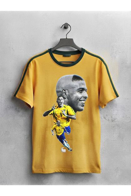 Ronaldo Nazario Printed Unisex Oversize Crew Neck Brazil Tshirt