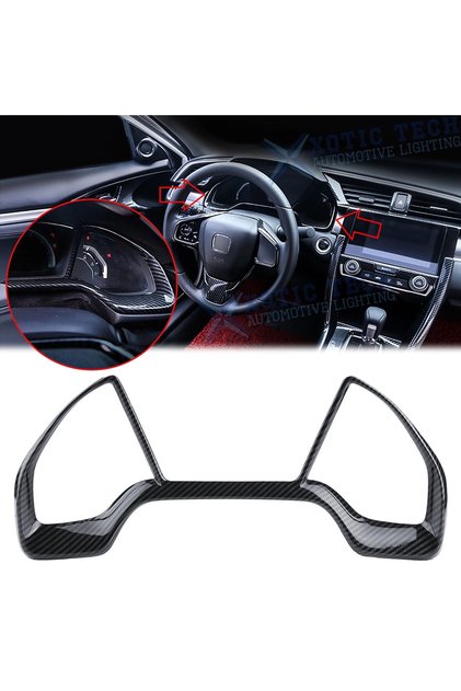 Honda Civic Fc5 2016-2021 Uyumlu Karbon Gösterge Kaplama