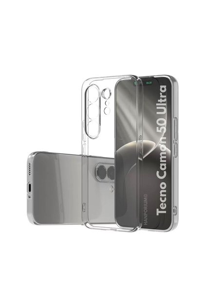 Tecno Camon 50 Ultra Compatible Silicone Case Pastel Color Tone Flexible Cover with Camera Protection Transparent